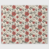 Einzigartige Rose Modernes Wrapping Paper Geschenkpapier (Flach)