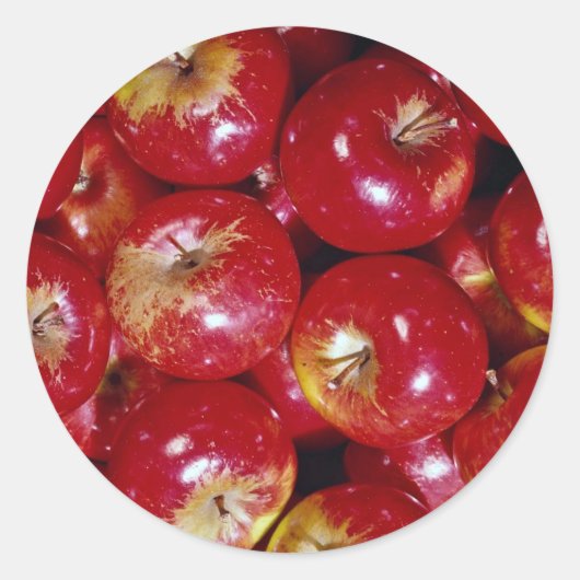 Einzigartige rote Äpfel Runder Aufkleber (Vorderseite)