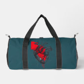 Einzigartige rote Blutspritzer-Herz-Tasche Duffle Bag (Vorderseite)