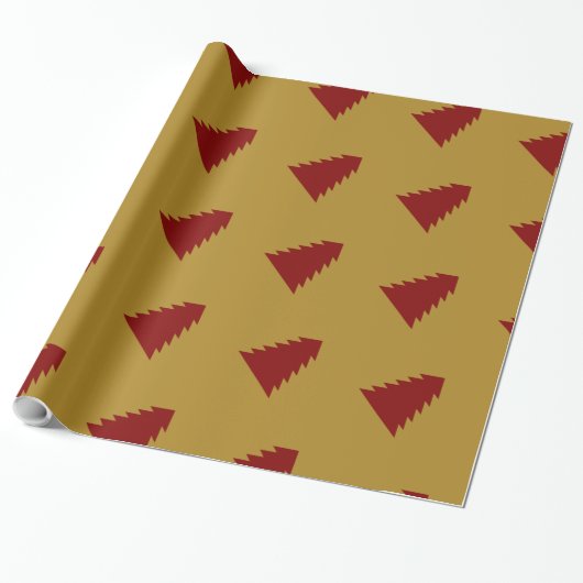 EINZIGARTIGE ROTE GOLD CHRISTMAS TREE WRAP GESCHENKPAPIER (Ungerollt)
