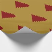 EINZIGARTIGE ROTE GOLD CHRISTMAS TREE WRAP GESCHENKPAPIER (Ecke)
