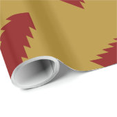 EINZIGARTIGE ROTE GOLD CHRISTMAS TREE WRAP GESCHENKPAPIER (Rolleneckpunkt)