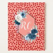 einzigartige rote Herzen auf rosa und Muster Custo Planer (Rückseite)