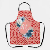 einzigartige rote Herzen auf rosa und Muster Custo Schürze (Vorderseite)