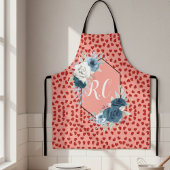 einzigartige rote Herzen auf rosa und Muster Custo Schürze