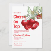 Einzigartige Rote Kirsche auf der Babydusche Einladung (Vorderseite)