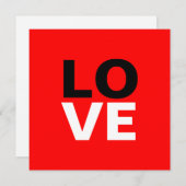 Einzigartige Rote Liebe Romantik Einladung (Vorne/Hinten)