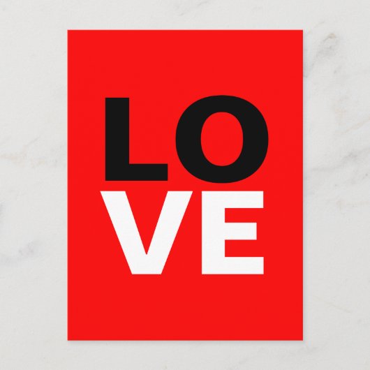 Einzigartige Rote Liebe Romantik Einladungspostkarte (Vorderseite)