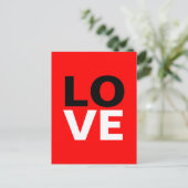 Einzigartige Rote Liebe Romantik Feiertagspostkarte (Stehend Vorderseite)