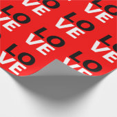 Einzigartige Rote Liebe Romantik Geschenkpapier (Ecke)