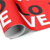 Einzigartige Rote Liebe Romantik Geschenkpapier (Rolleneckpunkt)