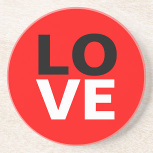 Einzigartige Rote Liebe Romantik Getränkeuntersetzer