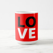 Einzigartige Rote Liebe Romantik Kaffeetasse (Mittel)