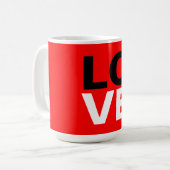 Einzigartige Rote Liebe Romantik Kaffeetasse (Vorderseite Links)