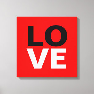 Einzigartige Rote Liebe Romantik Leinwanddruck