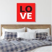 Einzigartige Rote Liebe Romantik Leinwanddruck (Insitu (Schlafzimmer))