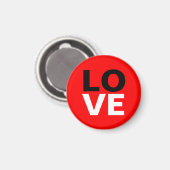 Einzigartige Rote Liebe Romantik Magnet (Vorderseite/Rückseite)