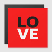 Einzigartige Rote Liebe Romantik Magnetkarte (Vorne/Hinten)