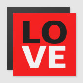 Einzigartige Rote Liebe Romantik Magnetkarte (Vorne/Hinten)