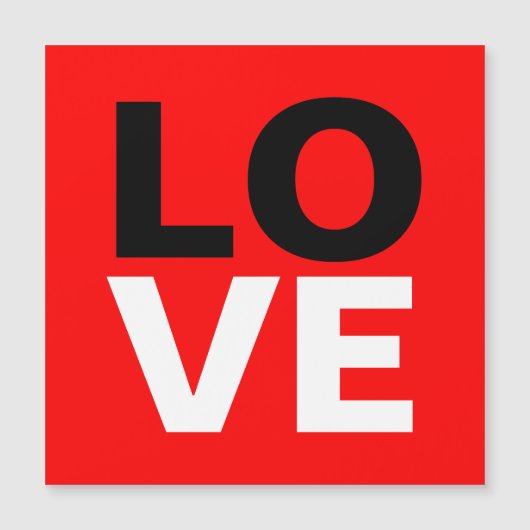 Einzigartige Rote Liebe Romantik Magnetkarte (Vorderseite)