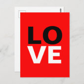 Einzigartige Rote Liebe Romantik Postkarte (Vorne/Hinten)