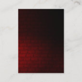 Einzigartige rote Wandziegel, schlicht Visitenkarte (Rückseite)