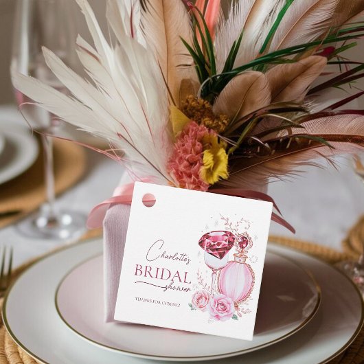 einzigartige Ruben und Rose-Brautparty Geschenkanhänger