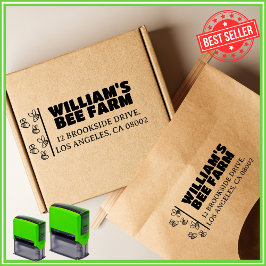 Einzigartige Rücksendeadresse für Bienenzuchtbetri Permastempel