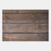 Einzigartige Rustic Wood Wedding Party Geschenkpapier Set (Vorderseite)