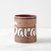 Einzigartige rustikale Barnimongram Name Coffee Ta Tasse (Zentrum)
