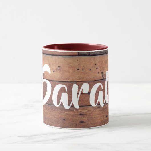 Einzigartige rustikale Barnimongram Name Coffee Ta Tasse (Zentrum)