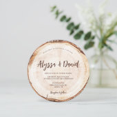 Einzigartige rustikale Hochzeit mit Foto Einladung (Stehend Vorderseite)