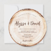 Einzigartige rustikale Hochzeit mit Foto Einladung (Vorderseite)