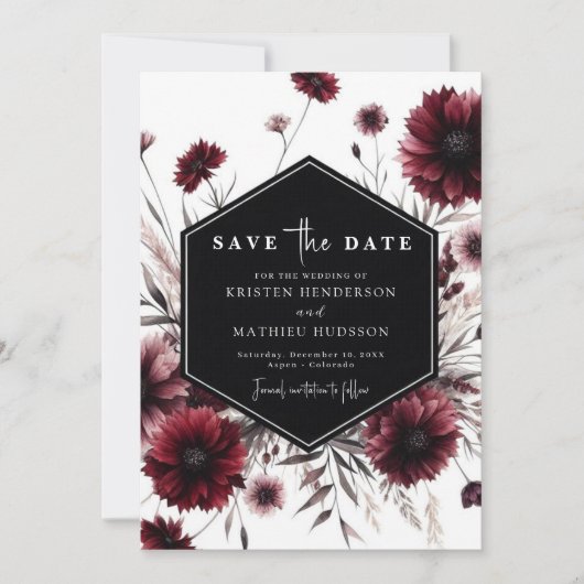 Einzigartige Rustikale Hochzeit Save The Date (Vorderseite)