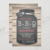 Einzigartige rustikale Mason Jar Chalkboard Baby D Einladung (Vorne/Hinten)