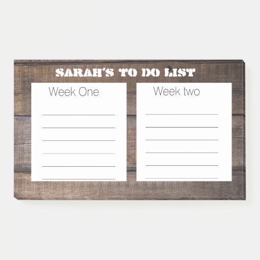 Einzigartige rustikale Organisierte Dinge, um benu Post-it Klebezettel (Vorderseite)