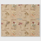 Einzigartige rustikale Petals getrocknete Blume Re Geschenkpapier (Flach)