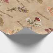 Einzigartige rustikale Petals getrocknete Blume Re Geschenkpapier (Ecke)