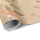 Einzigartige rustikale Petals getrocknete Blume Re Geschenkpapier (Rolleneckpunkt)