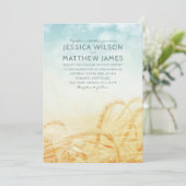 Einzigartige rustikale Wheat Vintag Country Summer Einladung (Stehend Vorderseite)