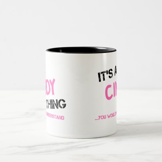 Einzigartige Sache, die man nicht verstehen würde Zweifarbige Tasse (Mittel)