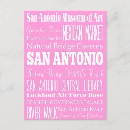 Einzigartige San Antonio, Texas Geschenkidee Postkarte (Vorderseite)