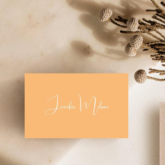 Einzigartige saubere handgeschriebene Skriptpaste  Visitenkarte