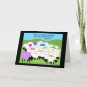 Einzigartige Schafs-Geburtstagkarte Karte (Vorderseite)
