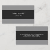 Einzigartige Schlichte, stilvolle Graue Visitenkar Visitenkarte (Vorne/Hinten)