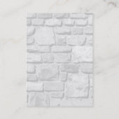 Einzigartige, schlichte Wandsteine, rotes Monogram Visitenkarte (Rückseite)