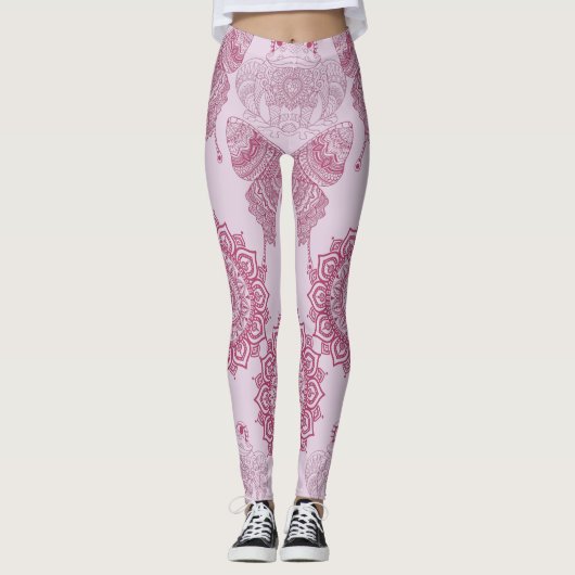 Einzigartige Schmetterlinge Mandala Zen l Yoga pin Leggings (Vorderseite)