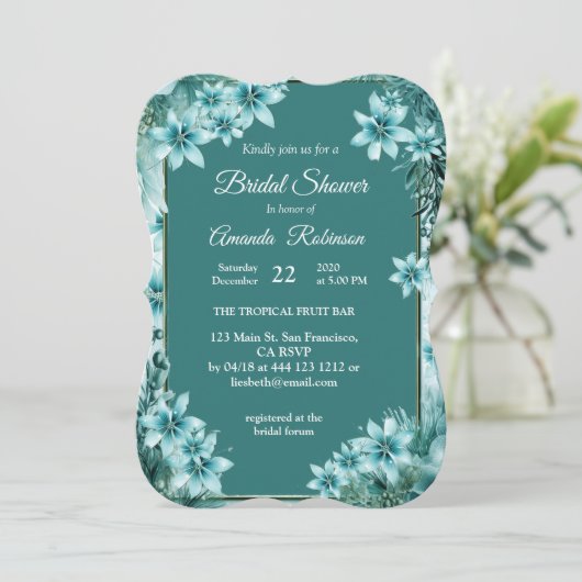 Einzigartige Schneeflocke Festsaison Einladung (Stehend Vorderseite)