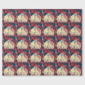 Einzigartige Schneeflocken-Dekorationen Geschenkpapier (Flach)