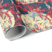 Einzigartige Schneeflocken-Dekorationen Geschenkpapier (Rolleneckpunkt)